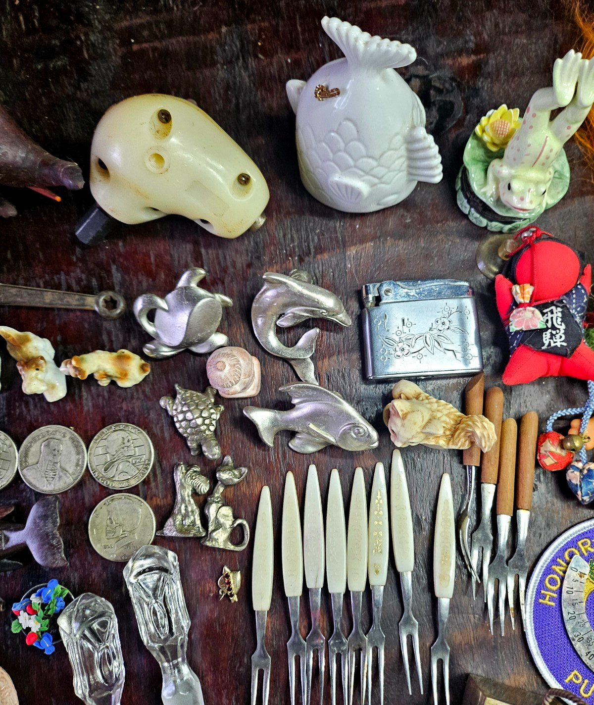 PREMIUM JUNK DRAWER Lot Trinket Smalls Vintage Knick Knacks Resale Tchotchkes