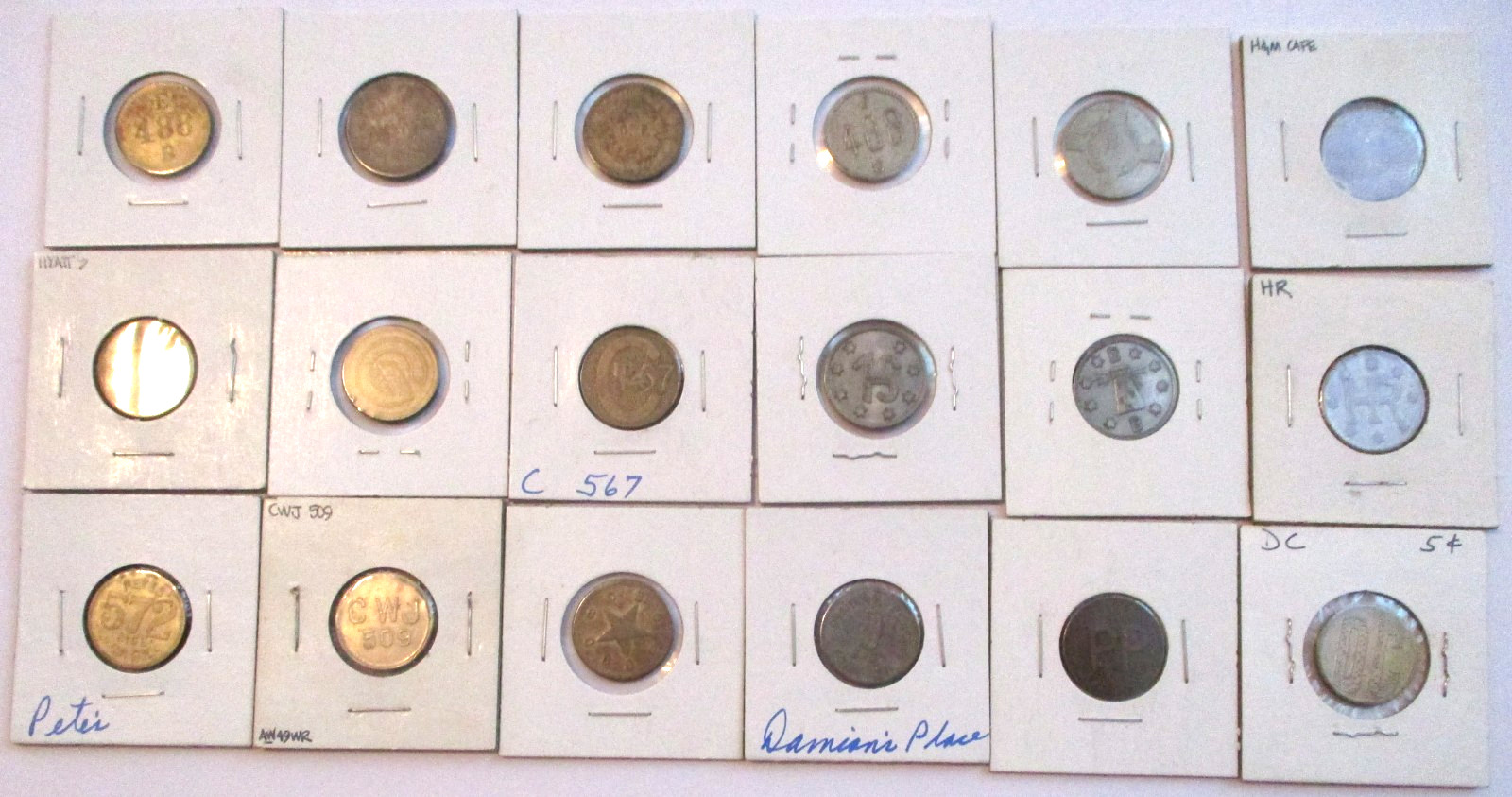 18 VINTAGE TWIN CITIES TOKENS ~ MINNEAPOLIS, MINN. / ST. PAUL, MINN. BIG LOT