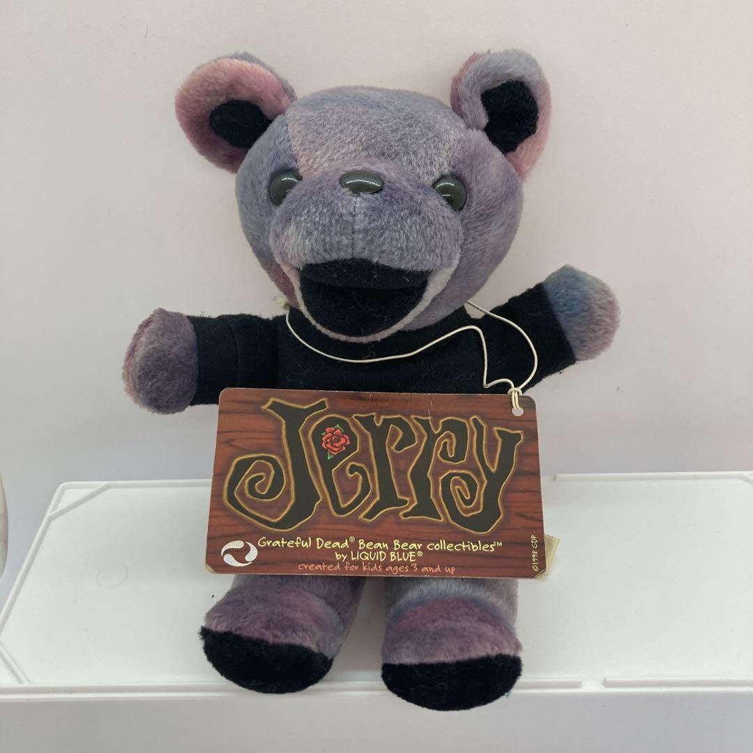 Grateful Dead Bean Bear Jerry Plush 7.1 in Tie Dye Edition 2 Rock Band Mascot