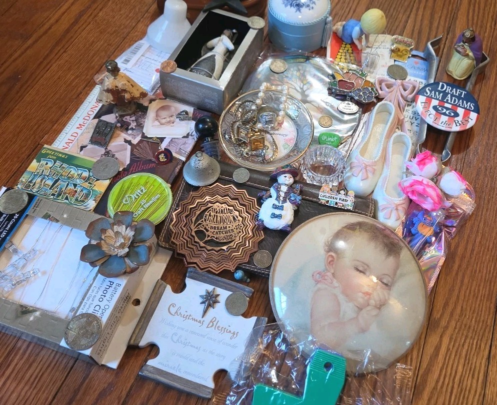 VINTAGE JUNK DRAWER LOT Coins Pins Collectibles And More!