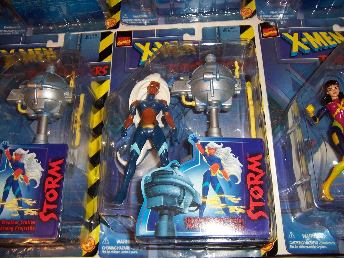 X-Men Robot Fighter Complete Toybiz 6 Set Storm Wolverine Jubilee Gambit Cyclops