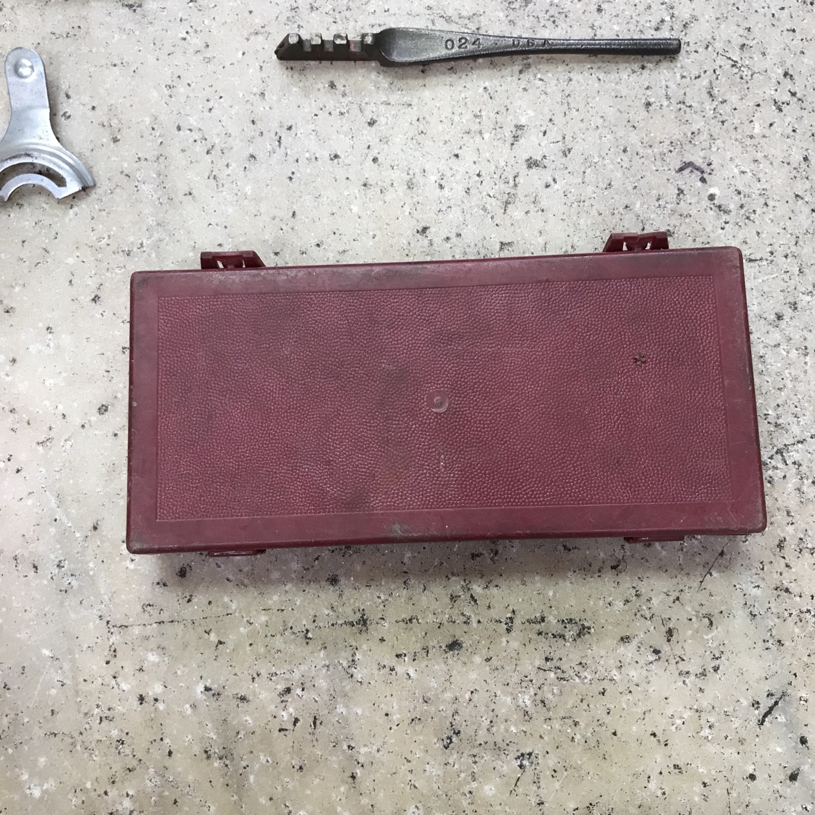 Vintage Junk Drawer Tool Lot – Tools Punch Chisel Wrenches Plastic Case – Metal