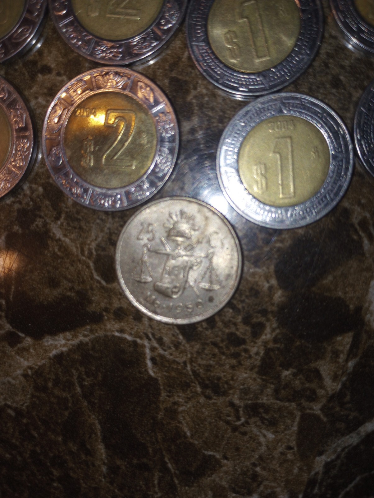 MEXICO Pesos Lot CINCUENTA CENTAVOS 26 vintage Coins Mexican 1980s-00s 1950 25 C