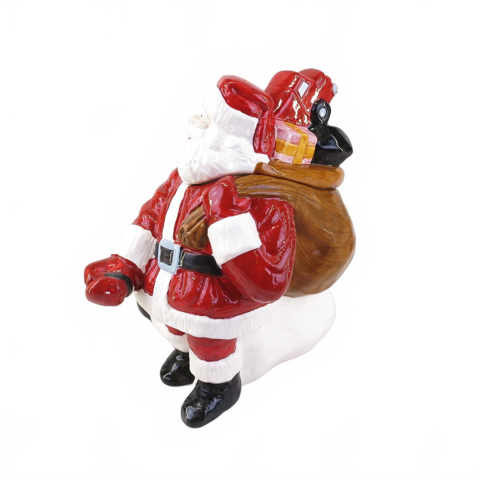 Radio Flyer Wagon Santa Claus Christmas Cookie Jar with Box