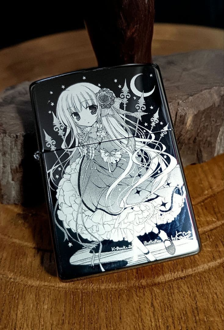 Karory ZIPPO Lighter Anime Comiket 2012 Summer K-Books Double Sided Used