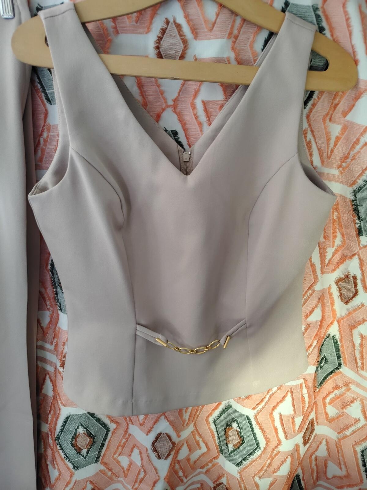 XOXO Vintage Y2K Two-Piece Wear to Work Beige Medium