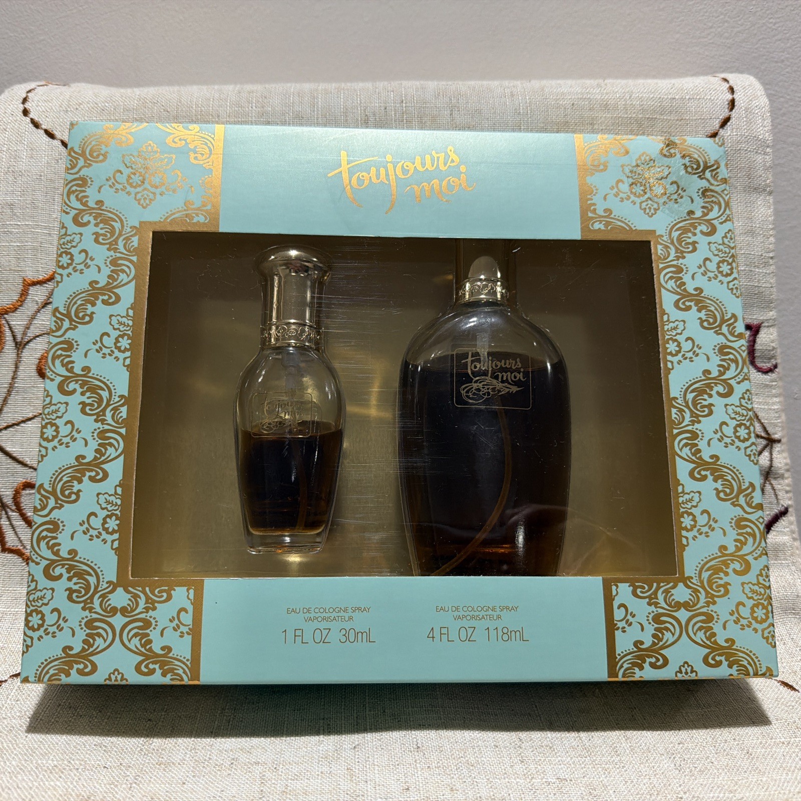 Toujours Moi Gift Set By Dana Eau De Cologne Spray 4 oz + 1 oz Cologne Spray NIB