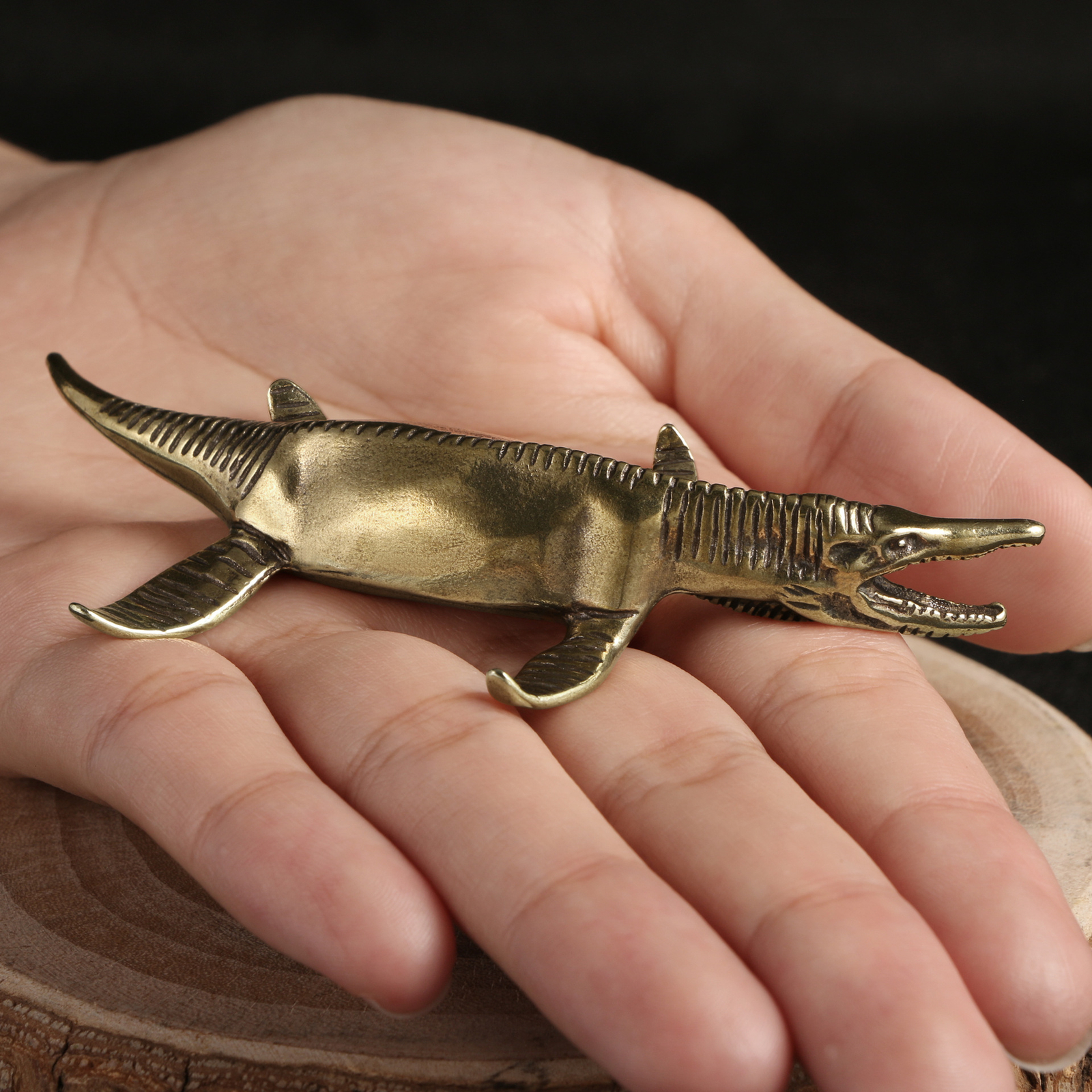 New Brass Marine Prehistoric Upper Dragon Statue Ornament Toys Home Decoration