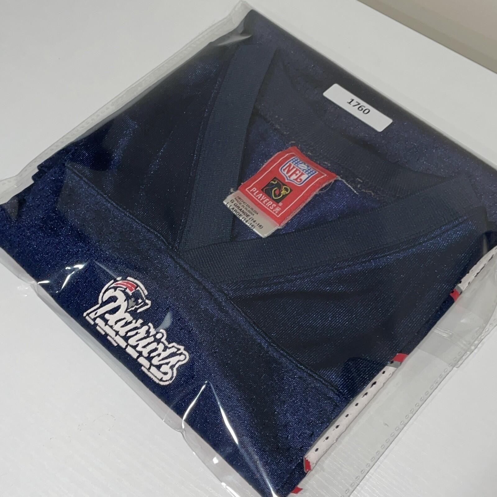 Reebok NFL New England Patriots Jersey Youth XL Blue Tom Brady #12 *FLAW*