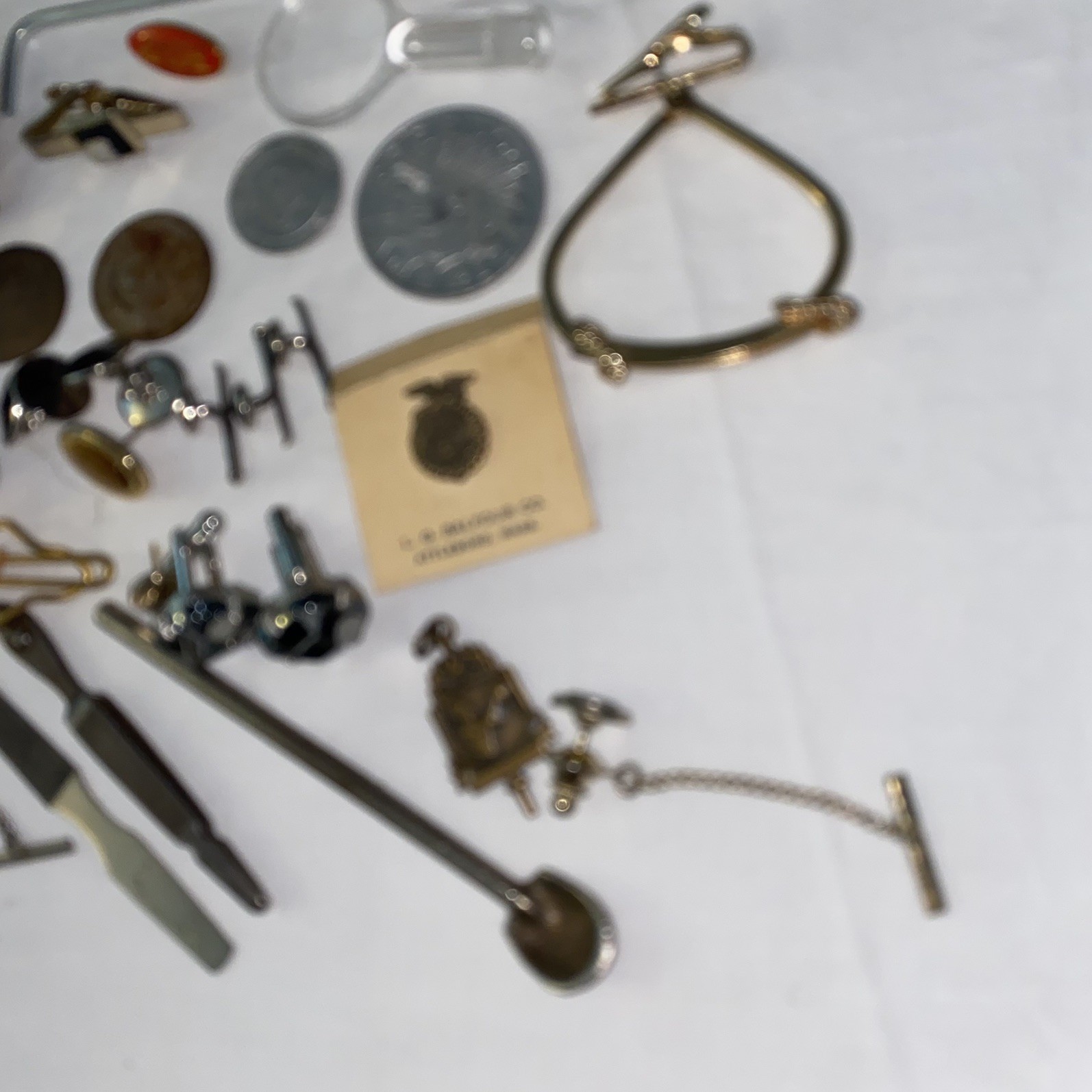 Beautiful Vintage Junk Drawer mixed Lot Watches Medals Pins Jewelry etc!