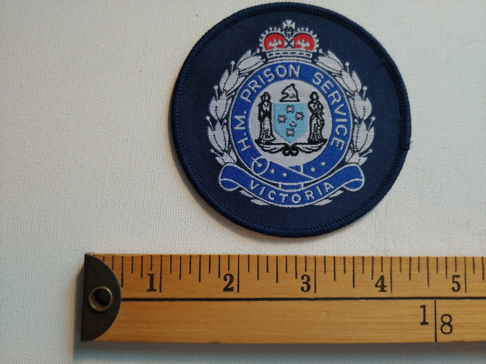 * ENGLAND PENITENTIARY PENITENCIER JAIL PRISON GUARD ECUSSON PATCH CREST *