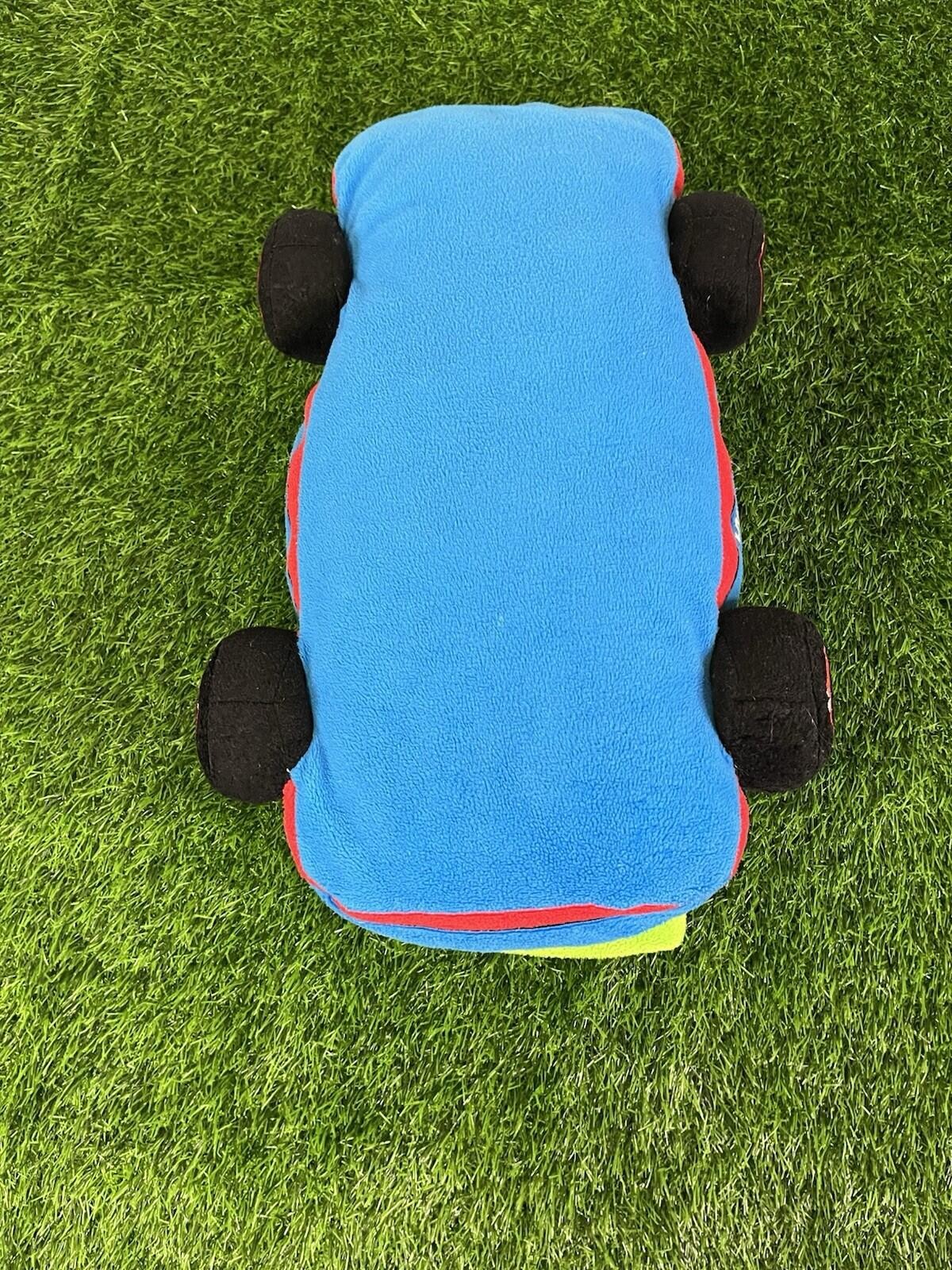 Rare Y2K NASCAR Martin Truex Junior Plush Car Pillow 56 Blue Green 19″ Dan River
