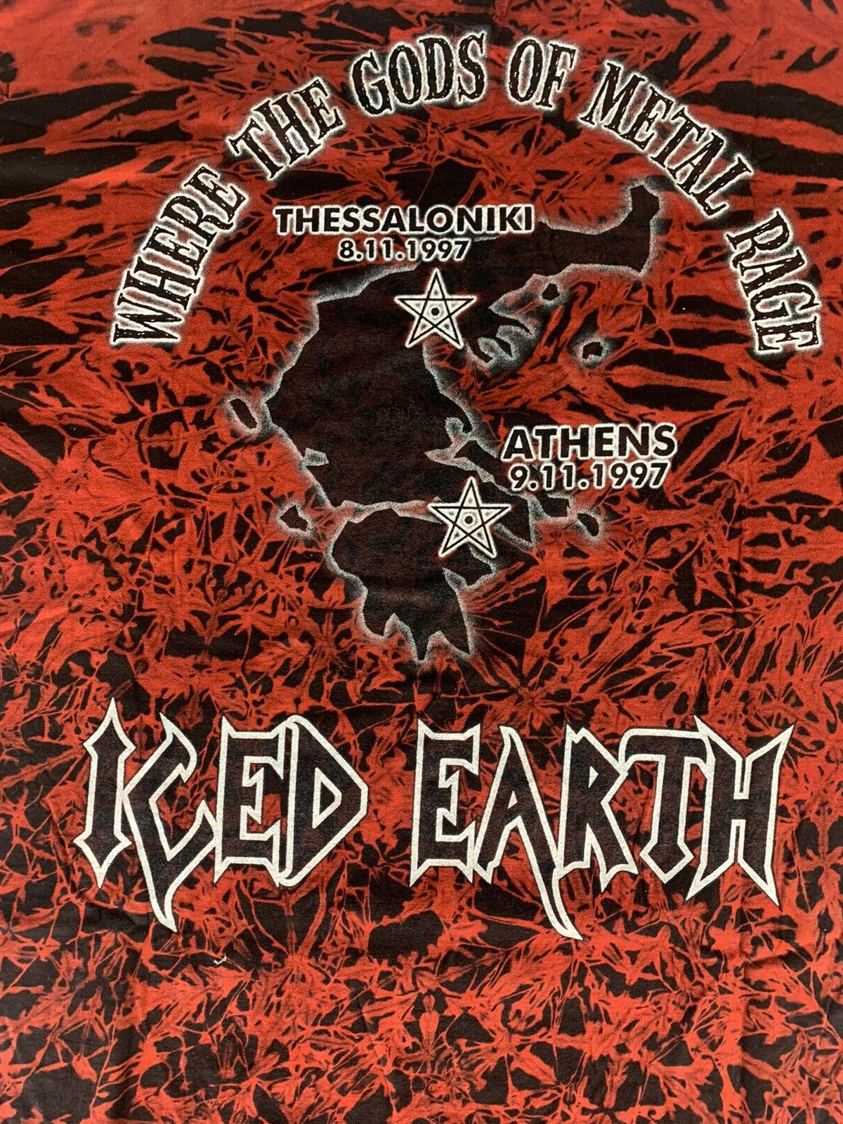 Iced Earth Shirt Original Event shirt Where the Gods Of Metal Rage Greece 1997