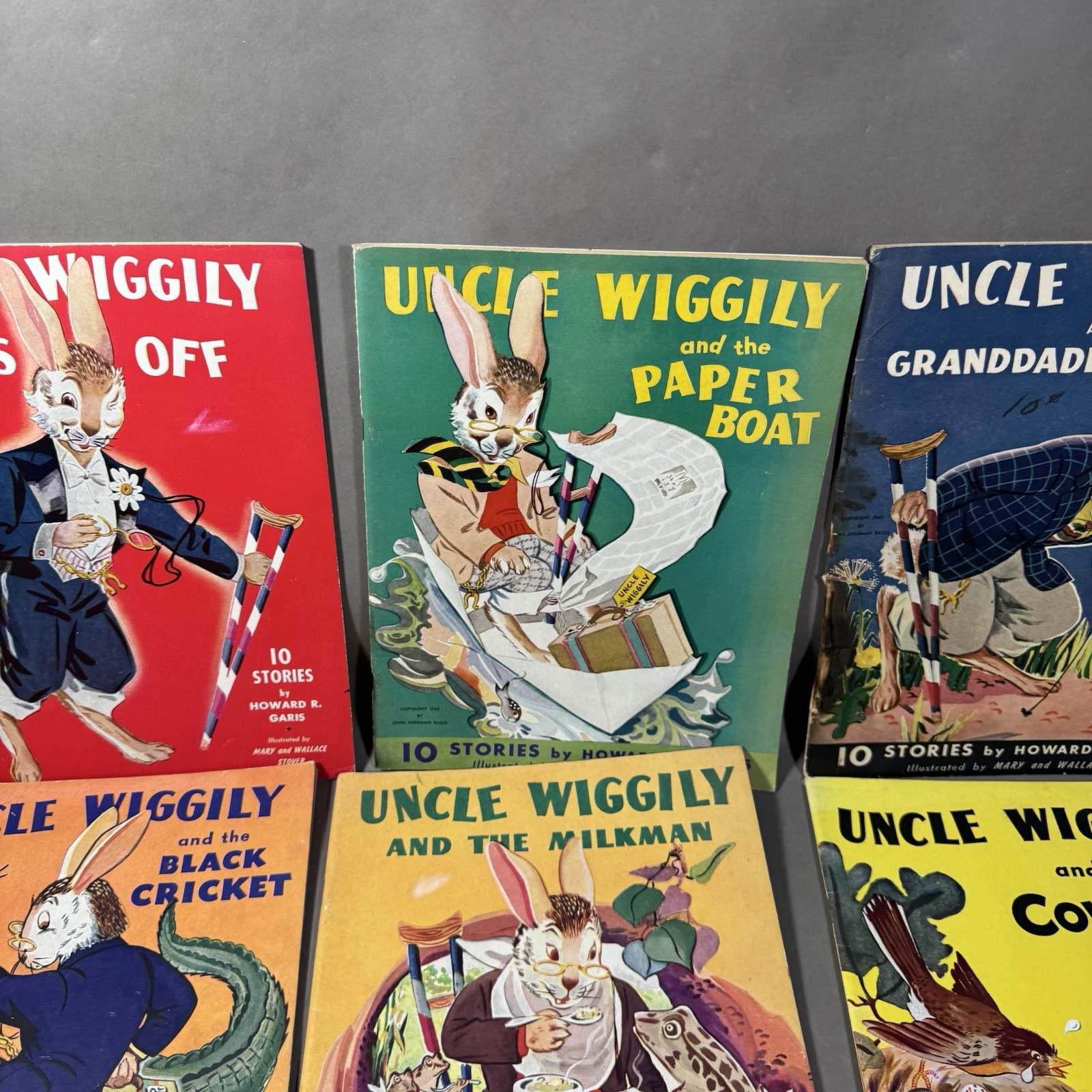 Uncle Wiggily Softcover Children Books by Howard Garis 1943 Lot of 8