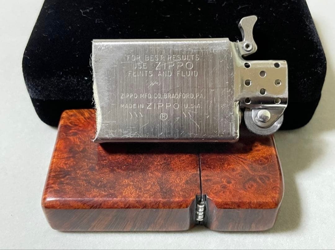 zippo briarwood slim 1985 vintage good condition