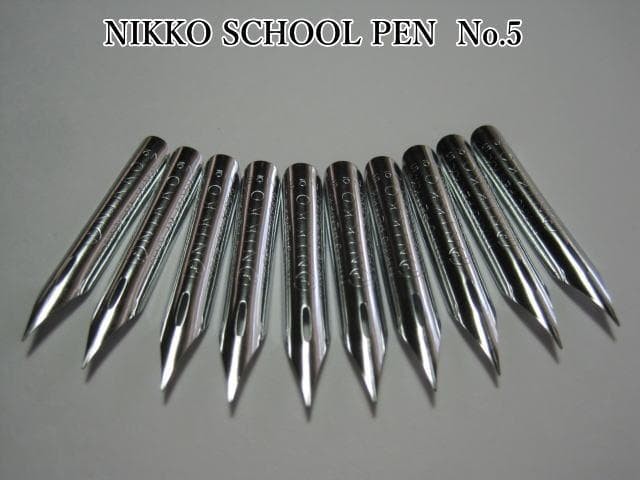 7-10 Replacement Nibs [Nikko School Pen No. 5] Chrome 10 pcs Rust-proof paper