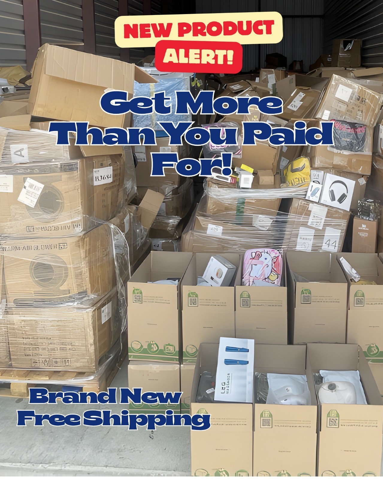 Large box. Brand New Amazon items. Free shipping