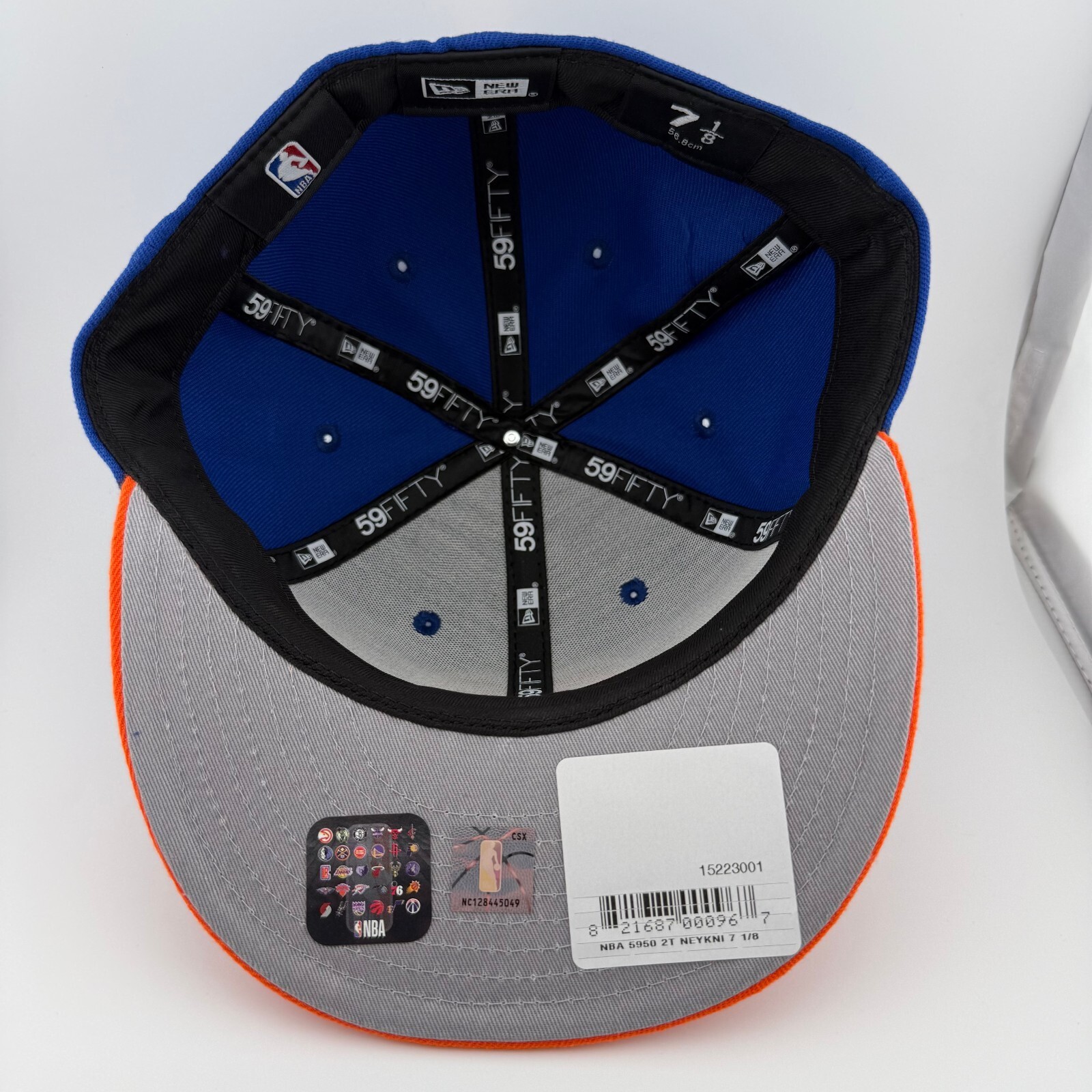 New York Knicks 2026 NBA Finals Champions Orange/Blue Fitted Hat 7 1/8