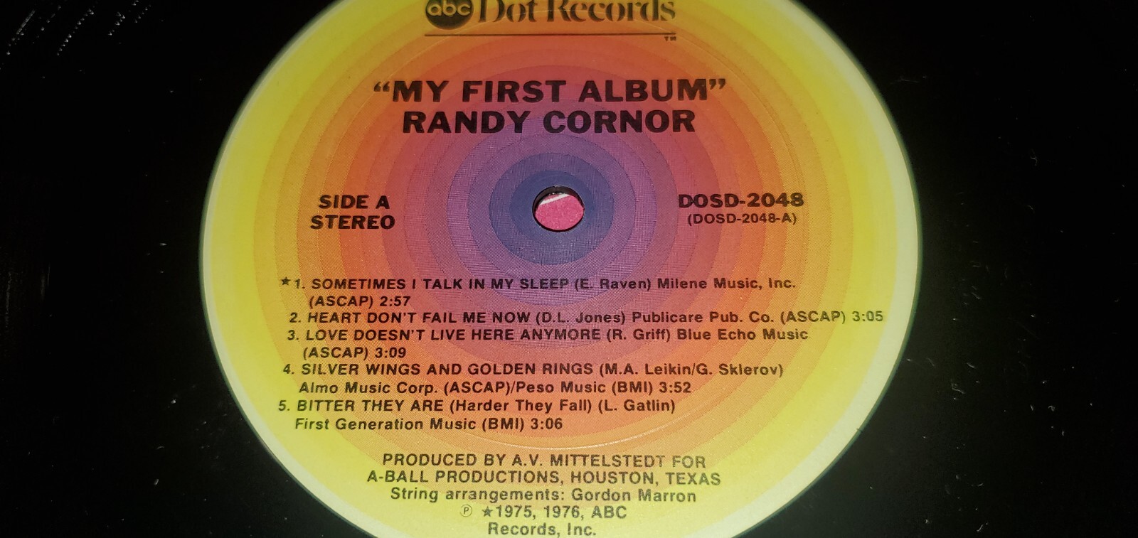 RANDY CORNOR My First Album – LP –VG++ 100% seller