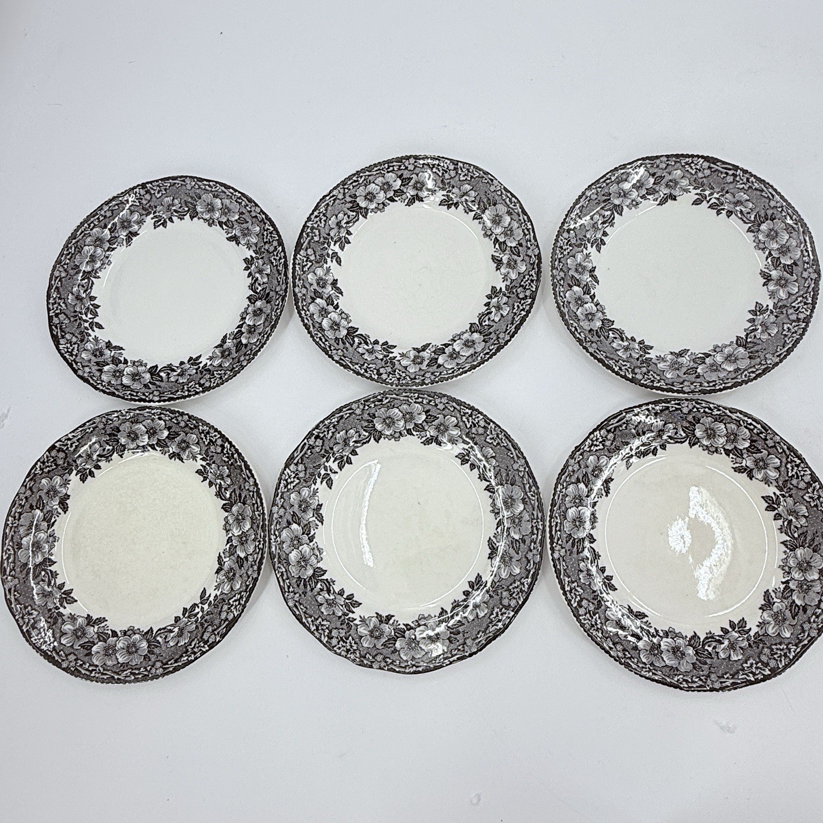 Vintage Enoch Wedgwood Malverne 6” Bread and Butter Plate England Lot of 6
