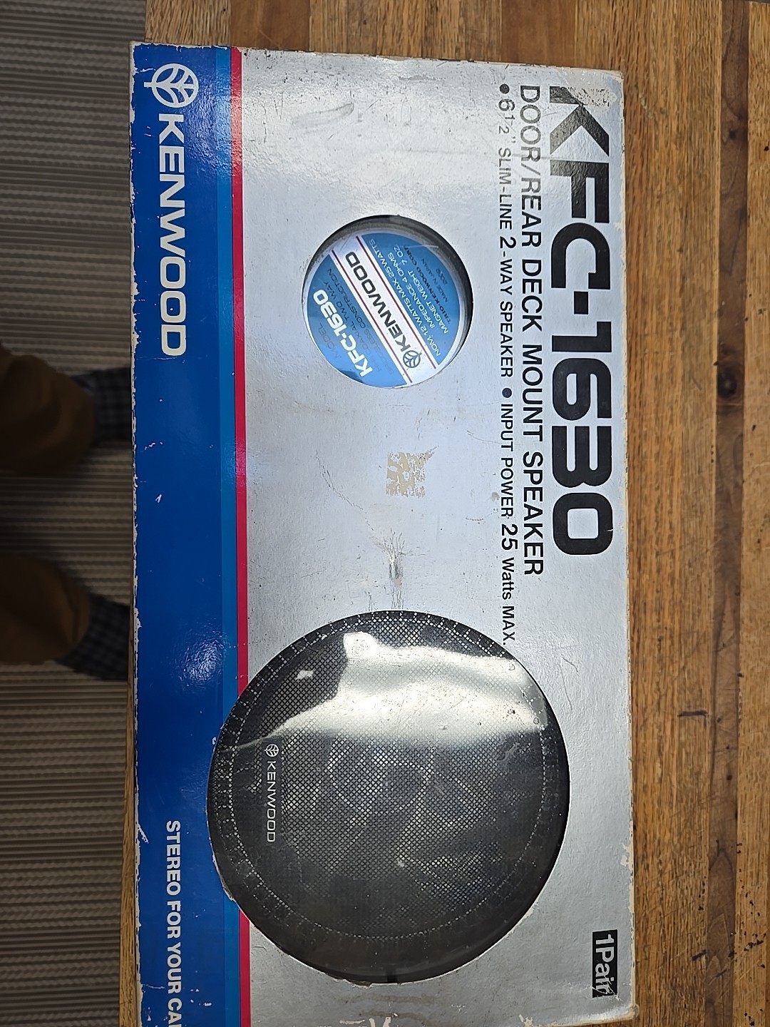 Vintage KFC-1630 KENWOOD CAR SPEAKERS USED IN BOX, 6.5″ SLIM LINE 2 WAY STEREO
