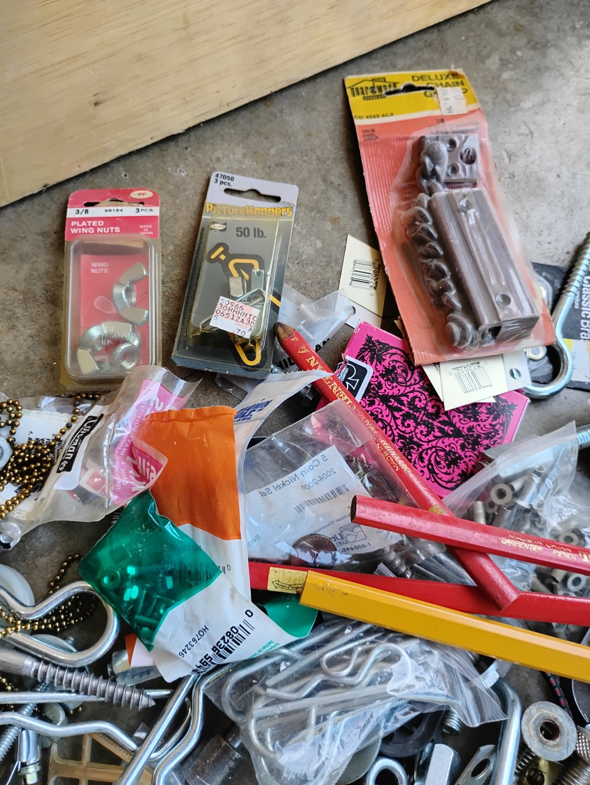 Vintage Junk Drawer Lot Grandpa’s Hardware , Timer Ect.