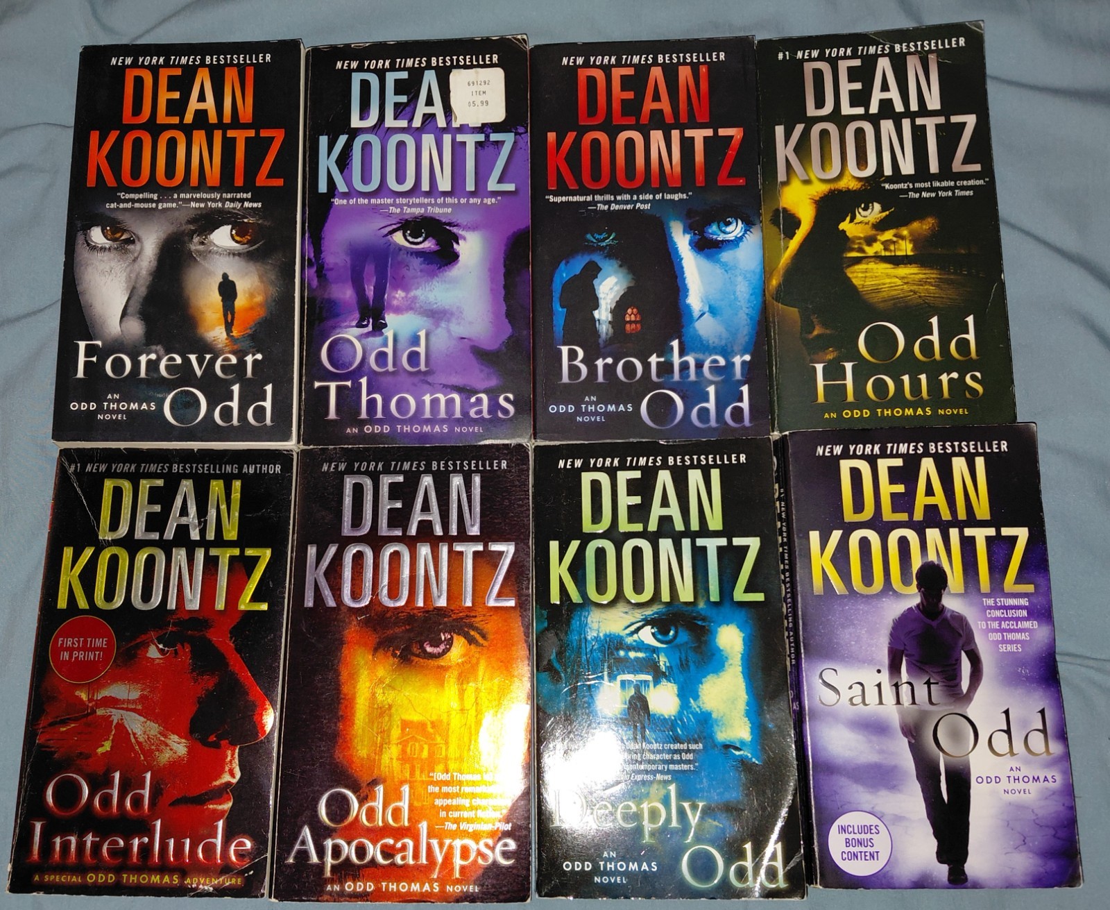 COMPLETE Set (1-8) ODD THOMAS Series by DEAN KOONTZ Lot of 8 Paperbacks
