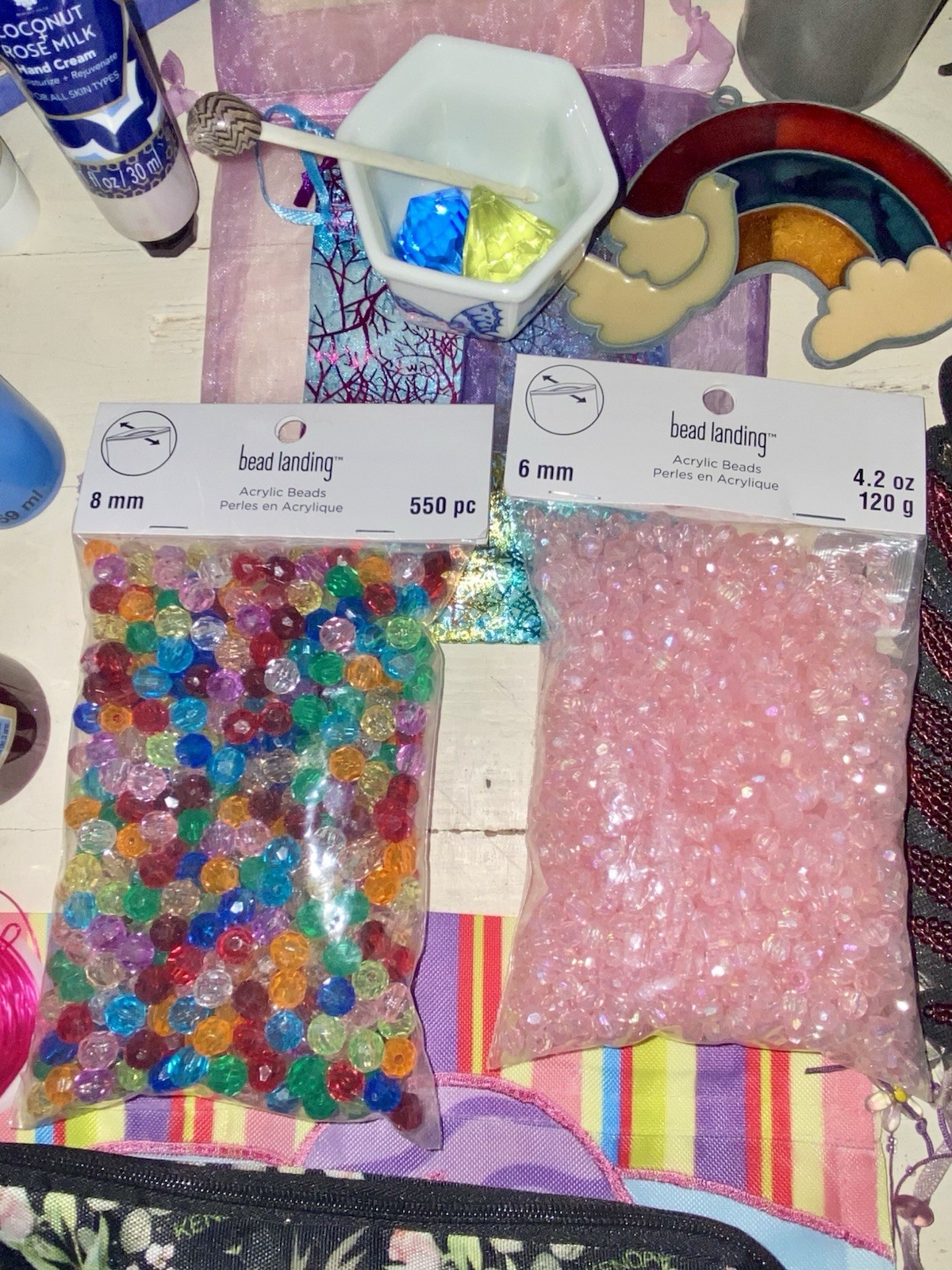 8.8 lb Women Butterfly Art Fun Colorful Trinkets Collectibles Junk Drawer Lot