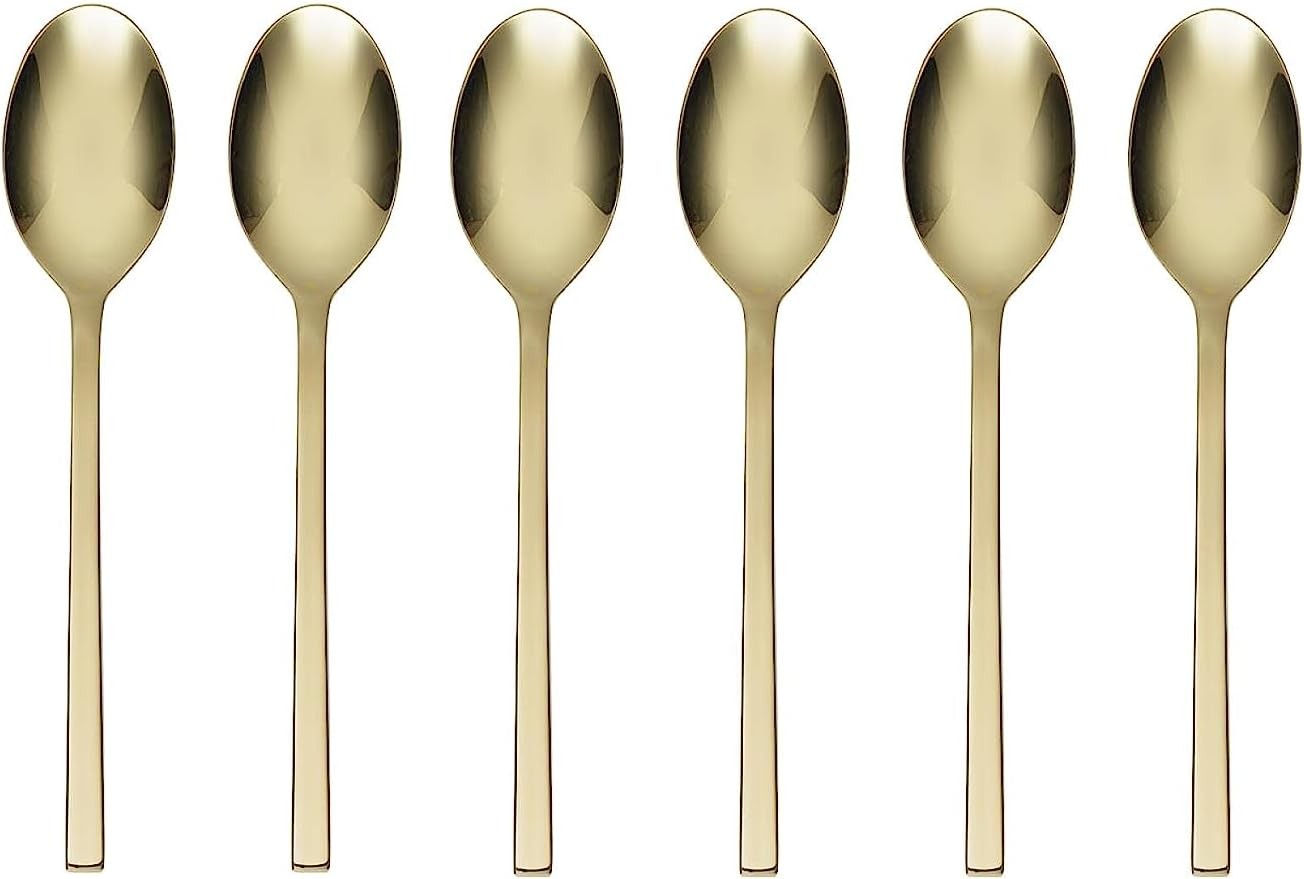 895331 Allay Champagne Everyday Flatware Teaspoons Metallic, Set of 6