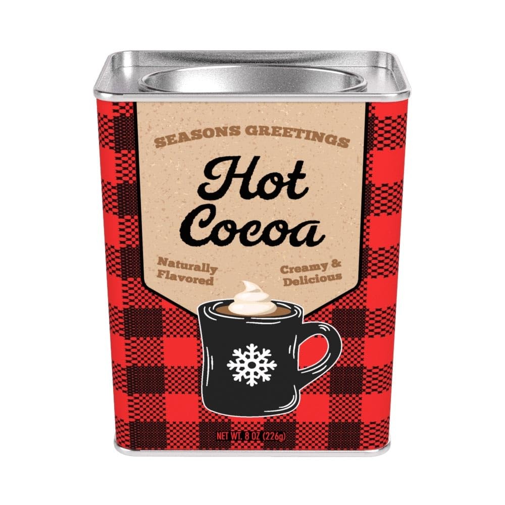 McSteven’s Hot Chocolate, Winter Warmer Season’s Greetings Red Plaid, 8 Ounce