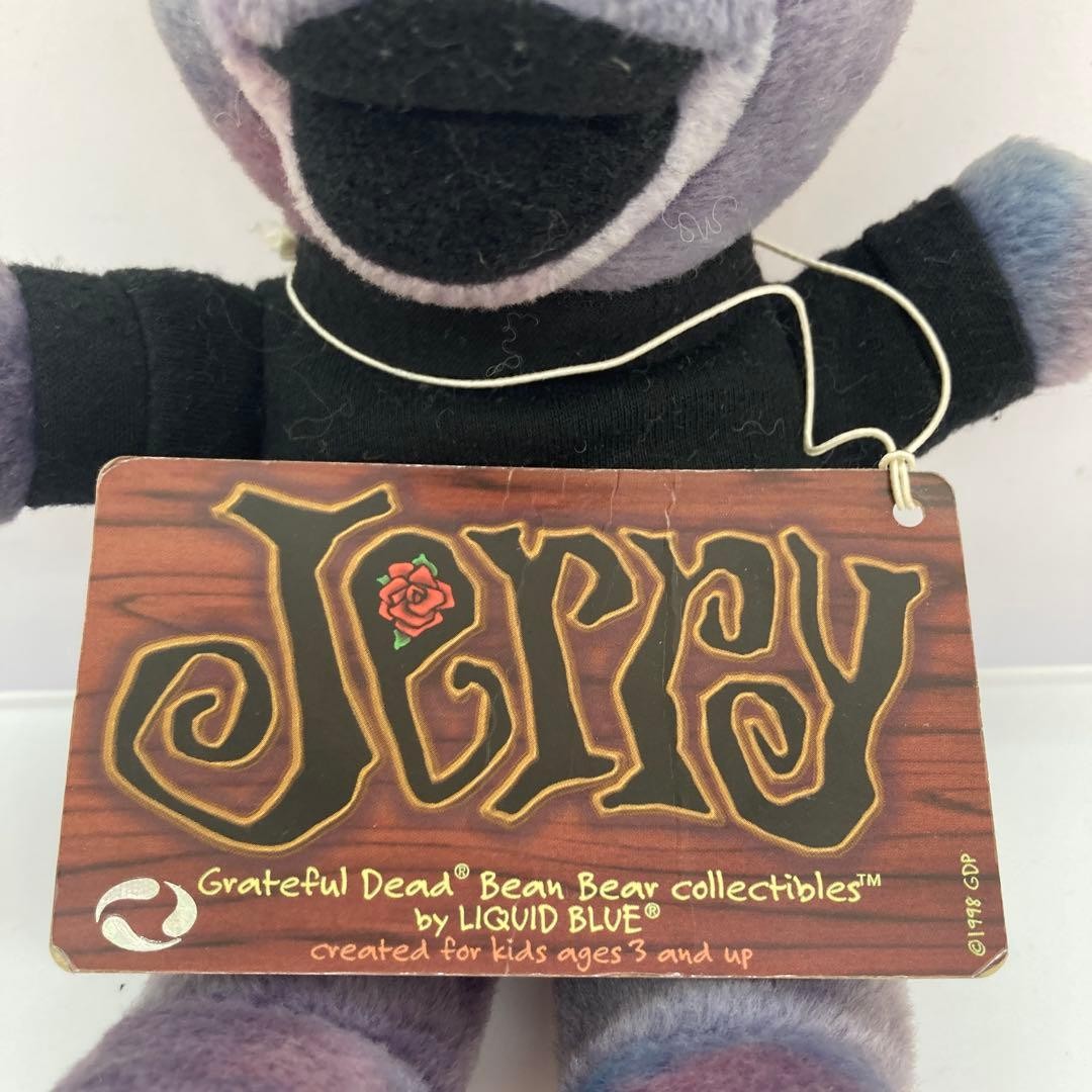 Grateful Dead Bean Bear Jerry Plush 7.1 in Tie Dye Edition 2 Rock Band Mascot