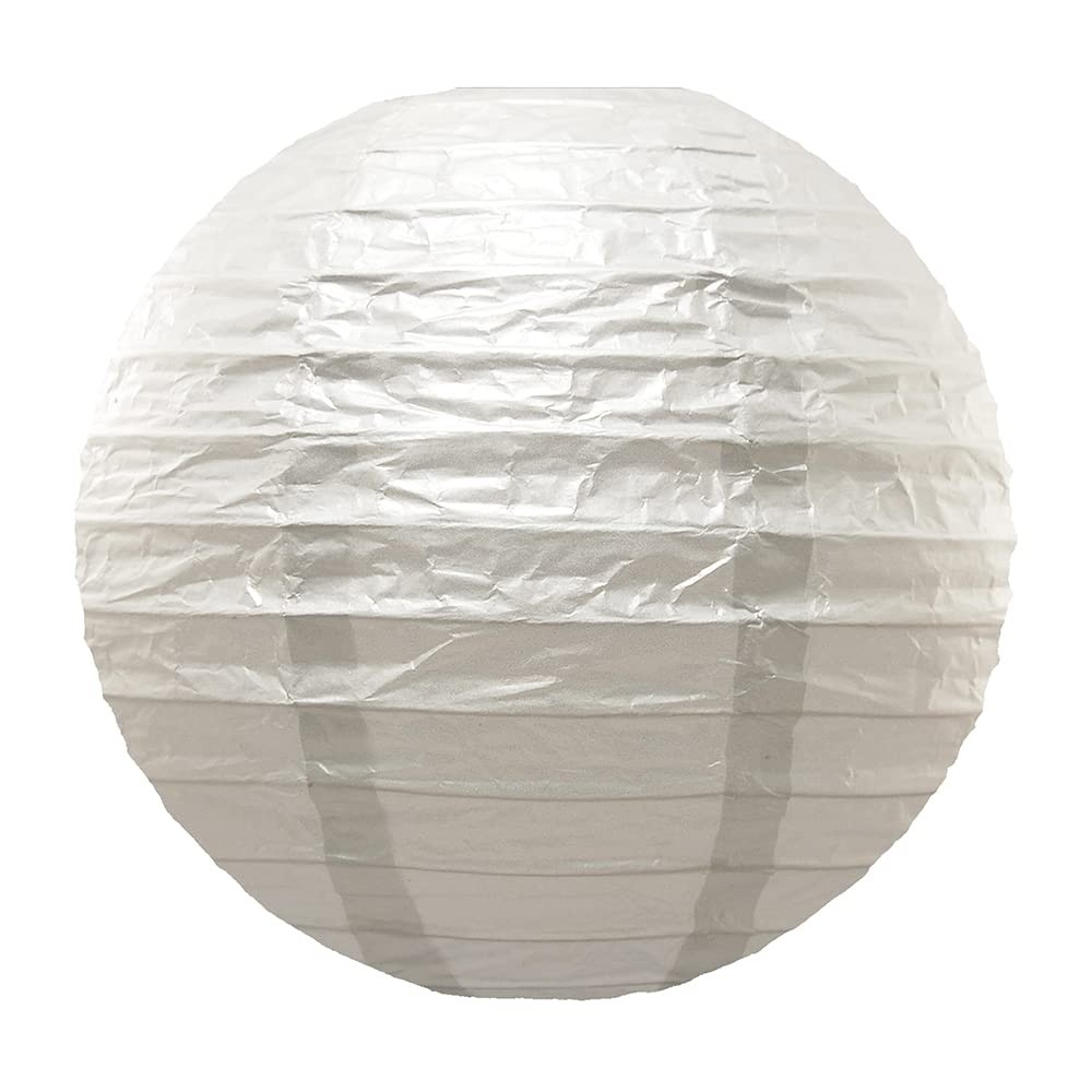 Lumabase Round Paper Lanterns White 5 LumaBase Mixed Materials Home Decor