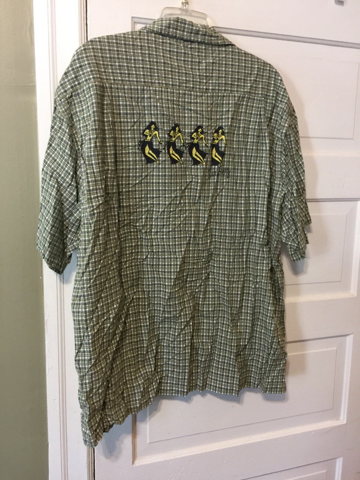 VTG American Eagle Men’s Plaid Hawaiian Short Sleeve Button Down Shirt Size XXL