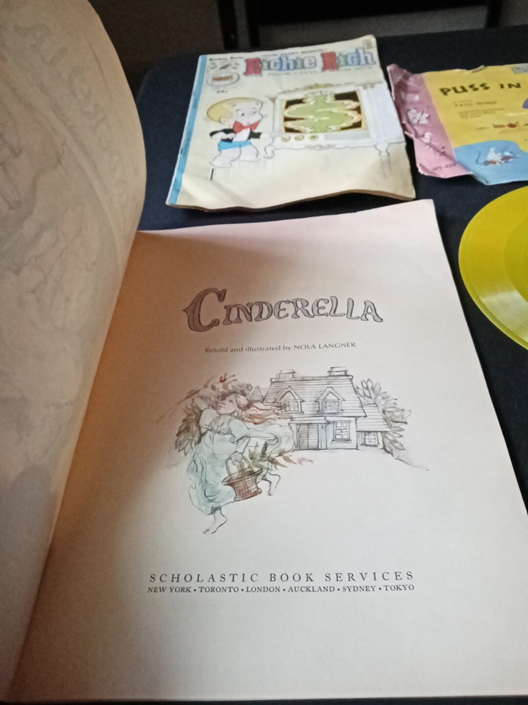 Junk Drawer Vintage. Richie Rich,Puss N Boots, Cinderella,More.5 Items.#2
