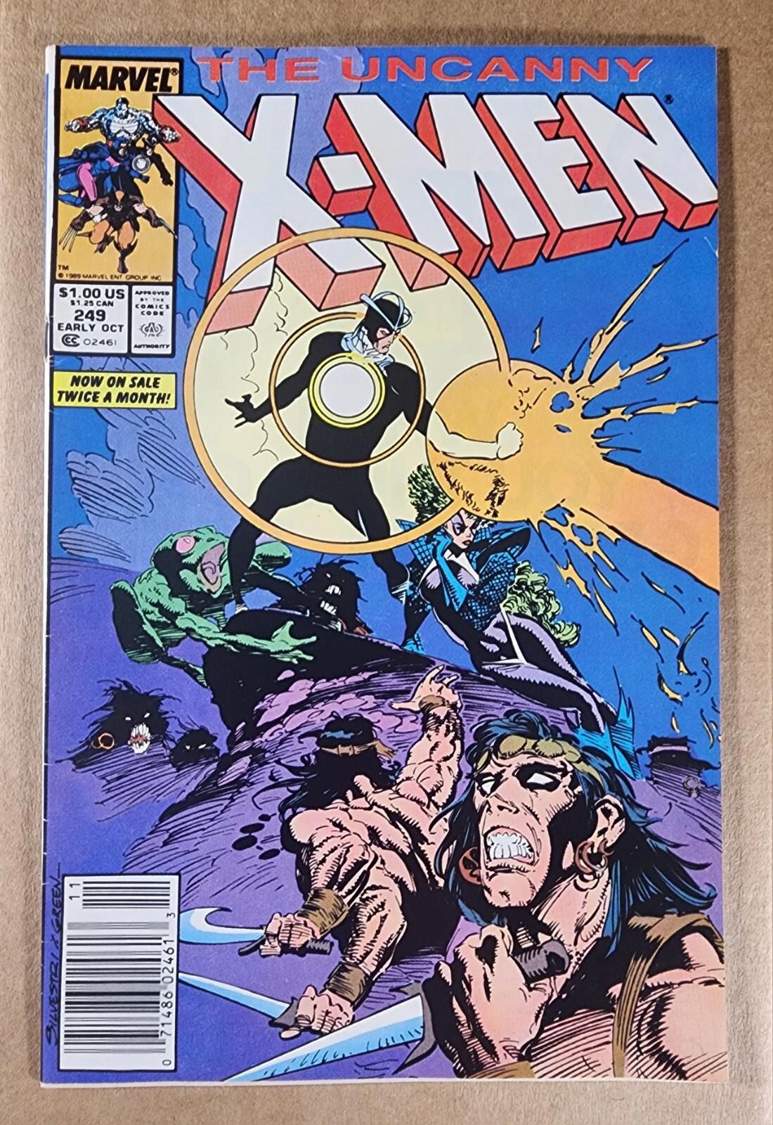 Uncanny X-Men #249 VF Newsstand Marvel Comics 1989 1st App Whiteout