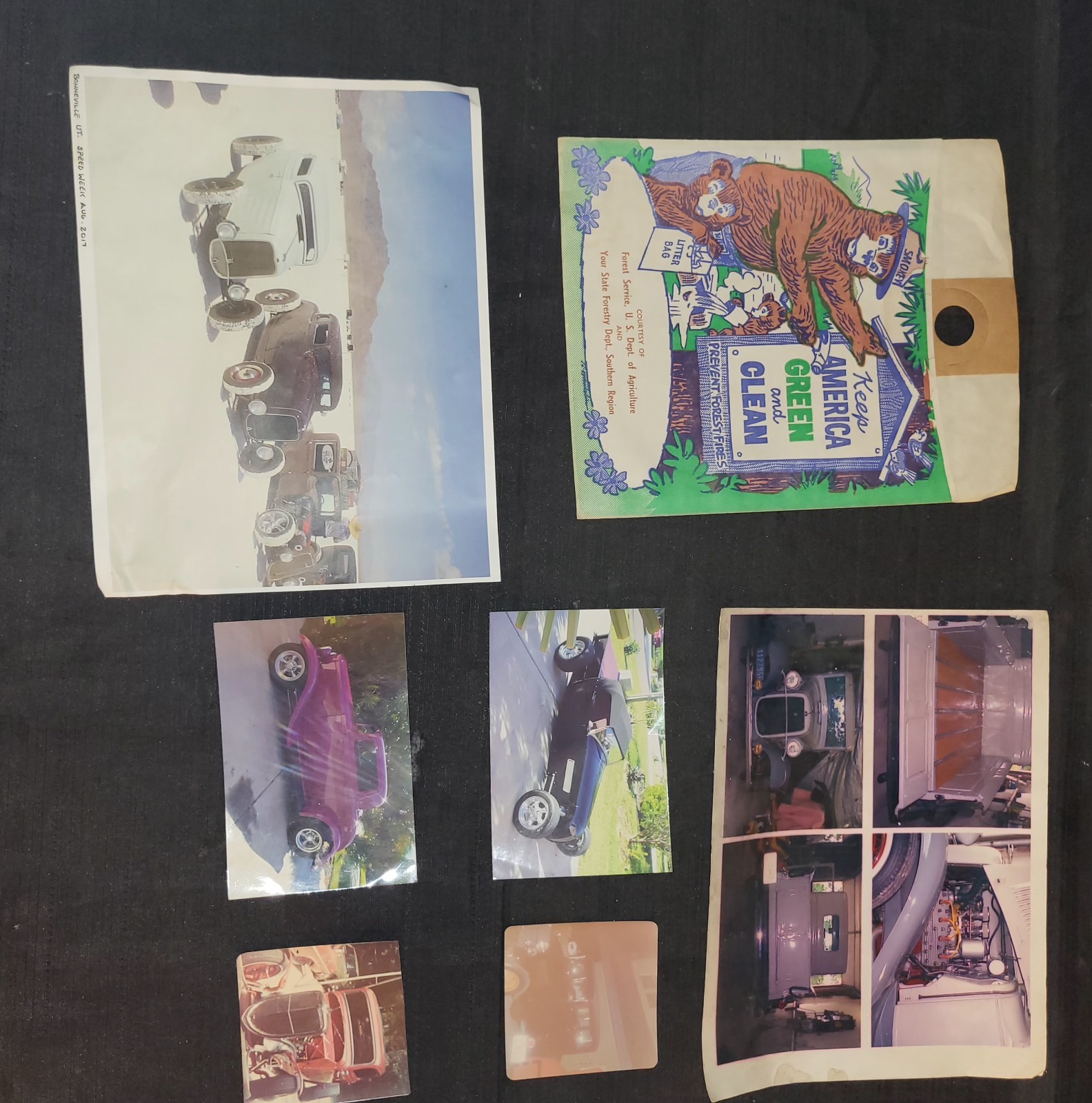 Vintage Auto Memorabilia Junk Drawer Lot Car Life Magazines Smokey Bear Parts