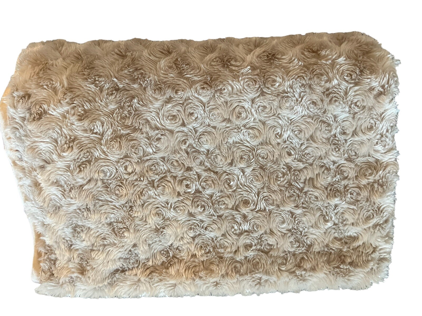 SL Home Fashions Tan Security Baby Blanket Rose Design Lovey Satin Trim -29×39″