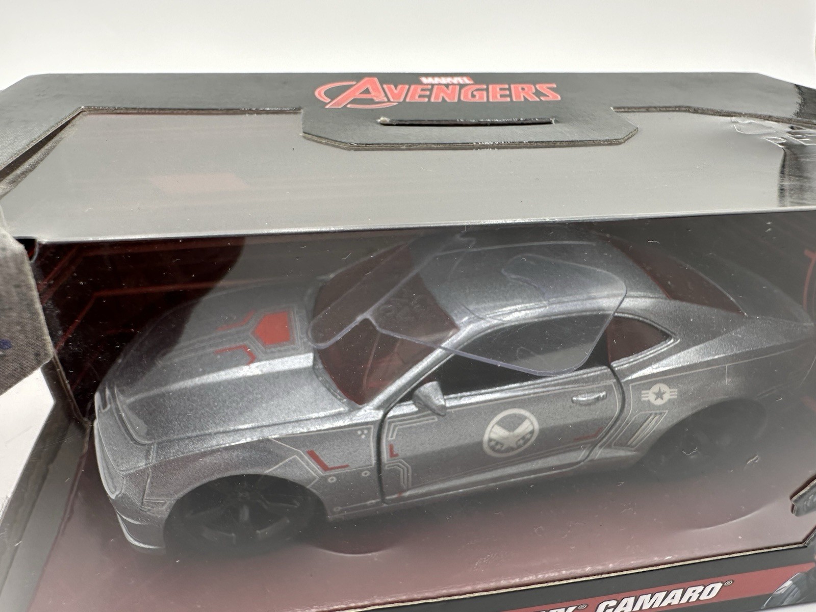 Marvel Avengers 2010 Chevy Camaro Jada Gray Diecast 1:32 Scale Ages 8 & Up New