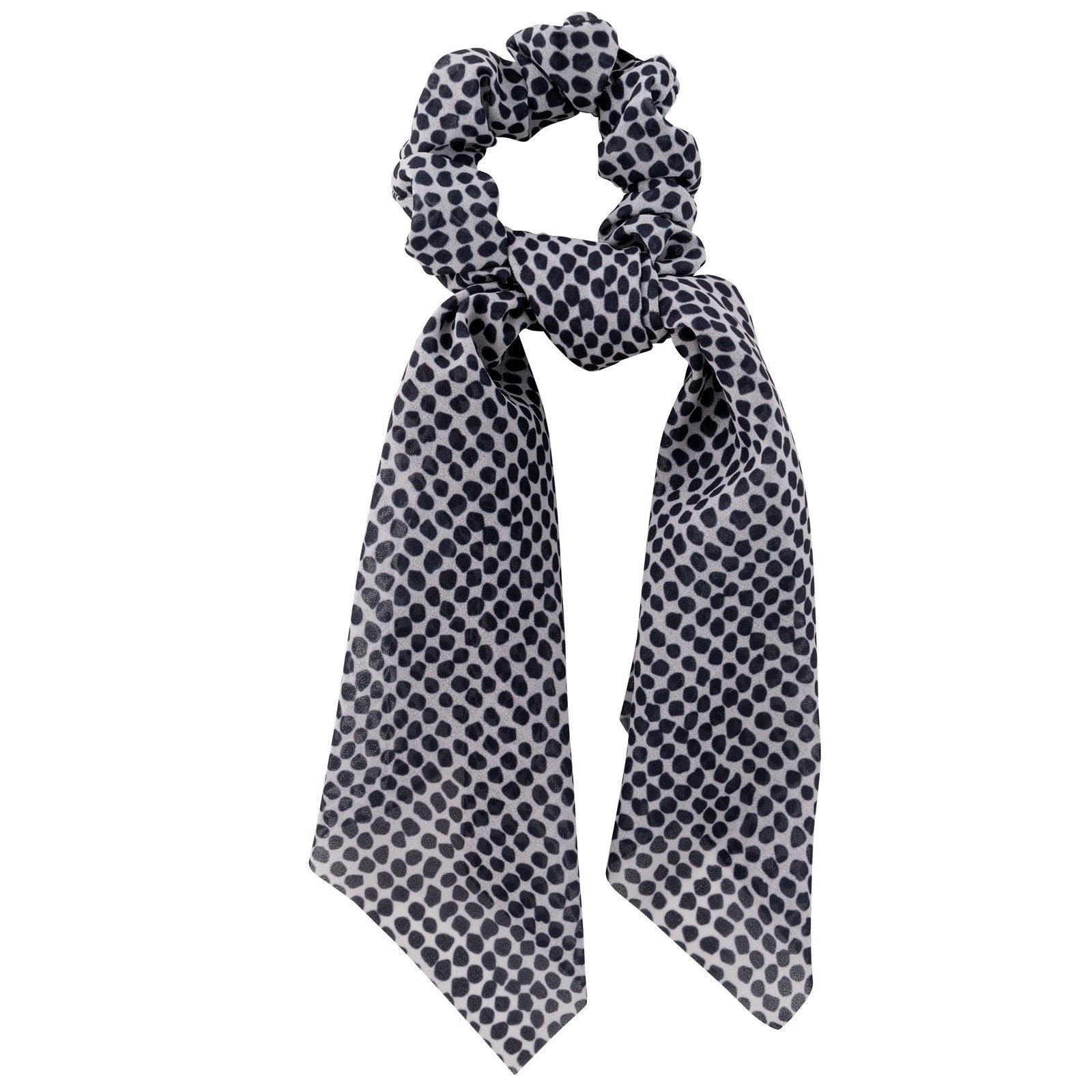 HAIR SCARF BLACK DOTS