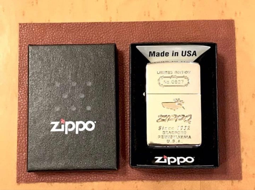 zippo limited edition with serial number, silver wrapped, made in 1992, in good