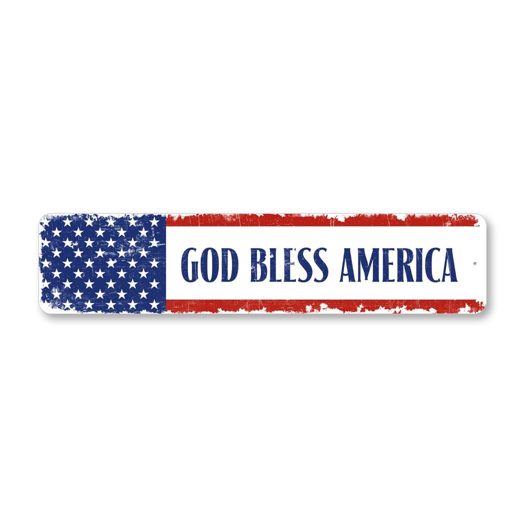 God Bless America Sign – 4 x 18