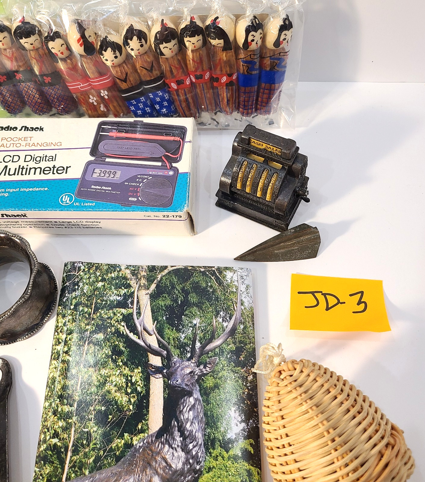 JD-3 Vintage JUNK drawer Lot Map ConRail Pokemon RX Box Radio Shack Box Template