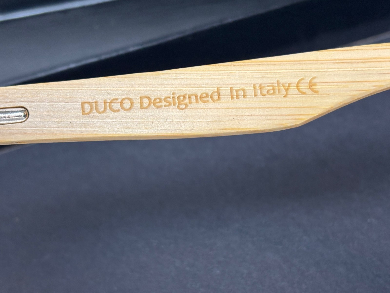 DUCO Polarized Walnut Wooden Sunglasses DC2141, black Lens, Bamboo Temple