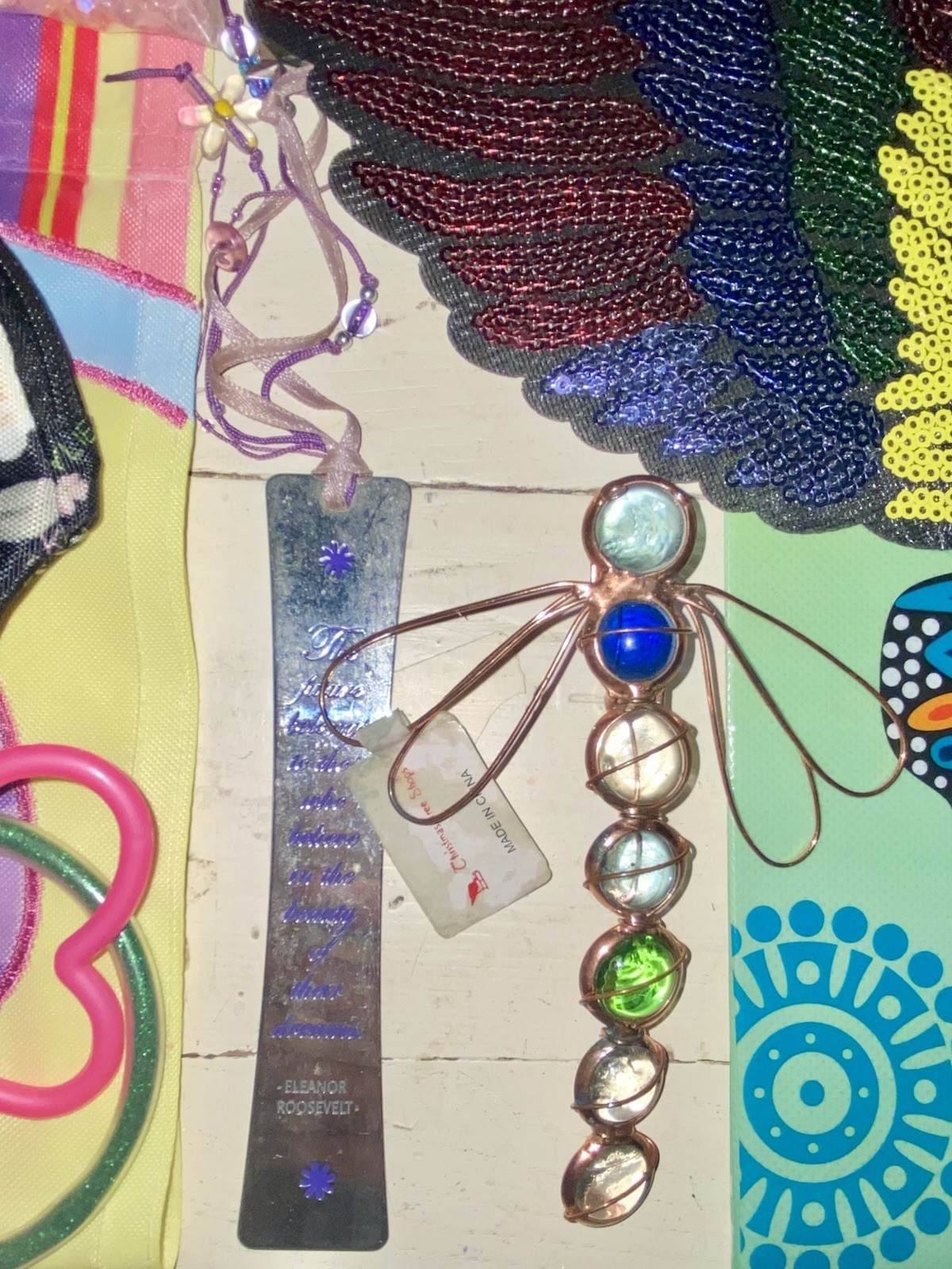 8.8 lb Women Butterfly Art Fun Colorful Trinkets Collectibles Junk Drawer Lot