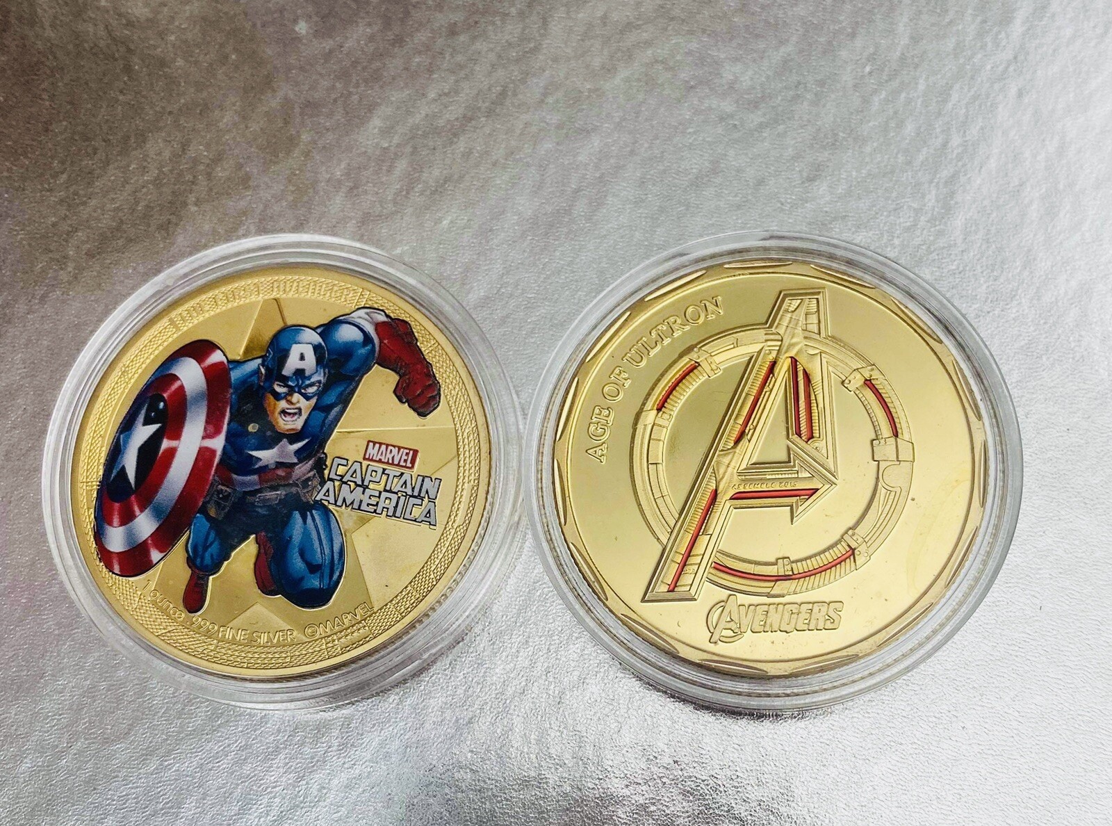 Marvel Avengers Age Of Ultron Gold Plated Commemorative Coin Box Set