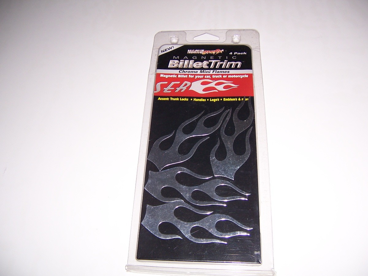 Billit Trim – Magnetic Chrome Mini Flames for Car Truck and Motorcycles