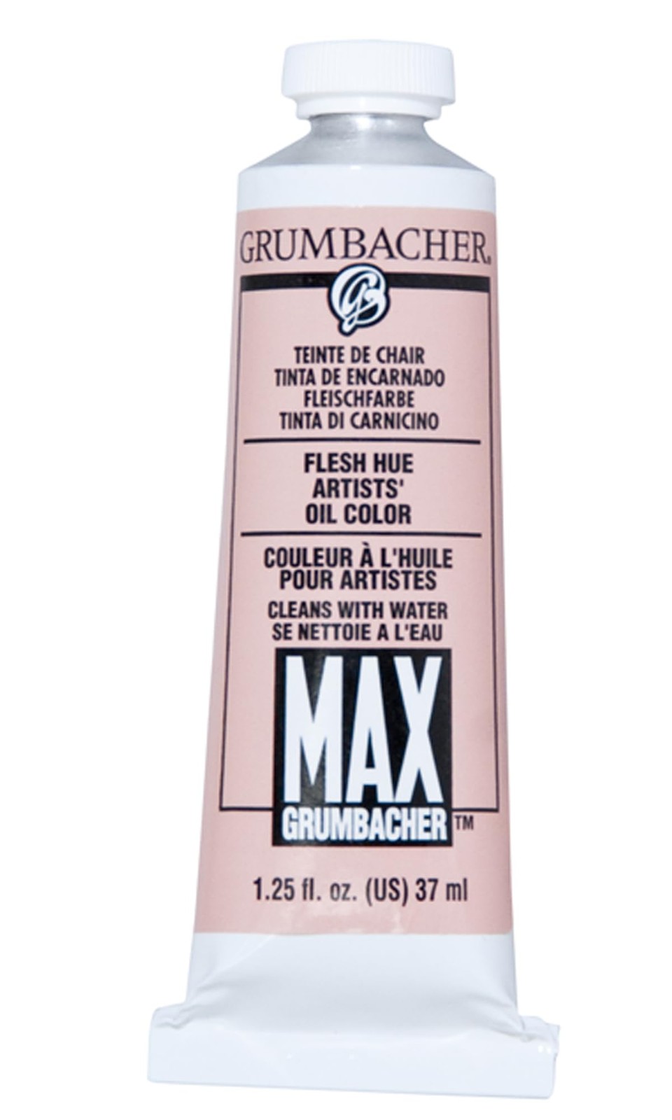Grumbacher Max Water Miscible Oil Paint, 37ml/1.25 oz, Flesh Hue