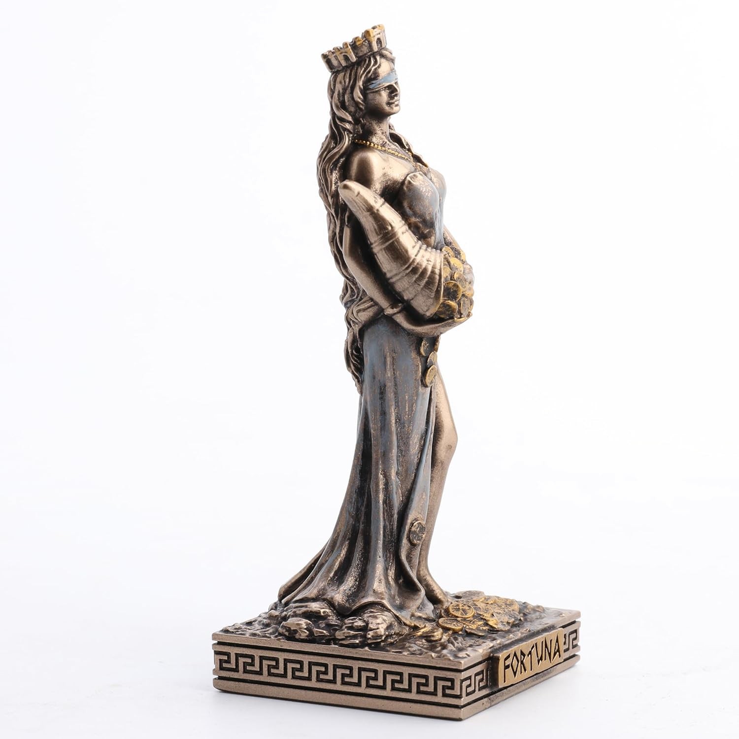 Veronese Design 3 1/2 Inches Fortuna Greek Goddess of Good Fortune Resin Miniatu