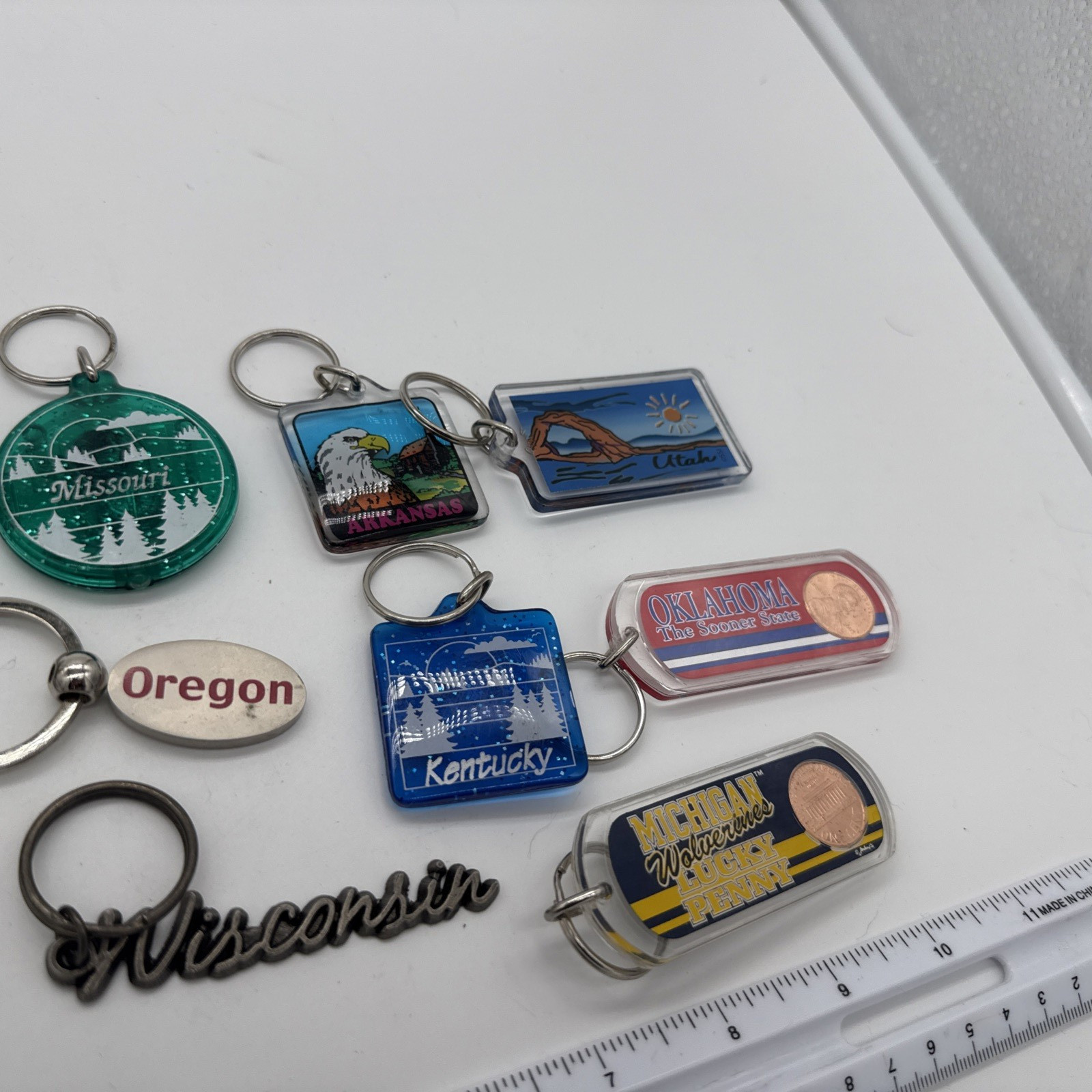 Vintage Junk Drawer Lot 11 Travel Keychains