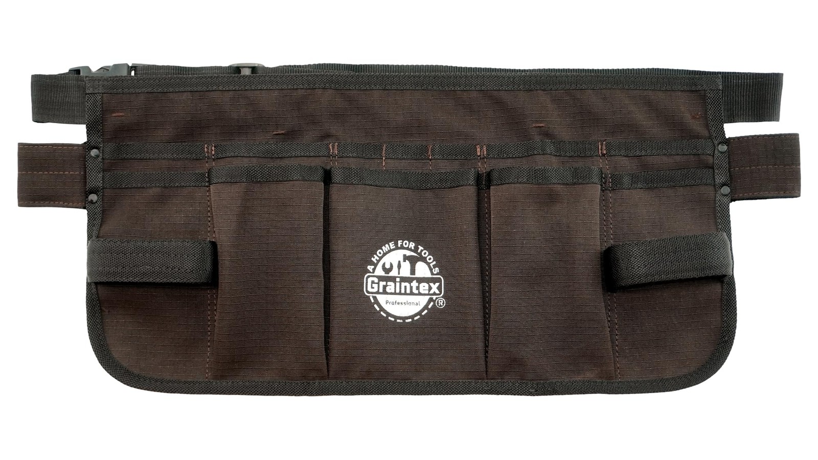 Graintex Heavy Duty Canvas Tool Apron 12 Pockets Adjustable Waist Coffee Brown